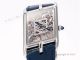 Swiss Replica Cartier new Tank Skeleton Watch Men Blue Leather Strap (2)_th.jpg